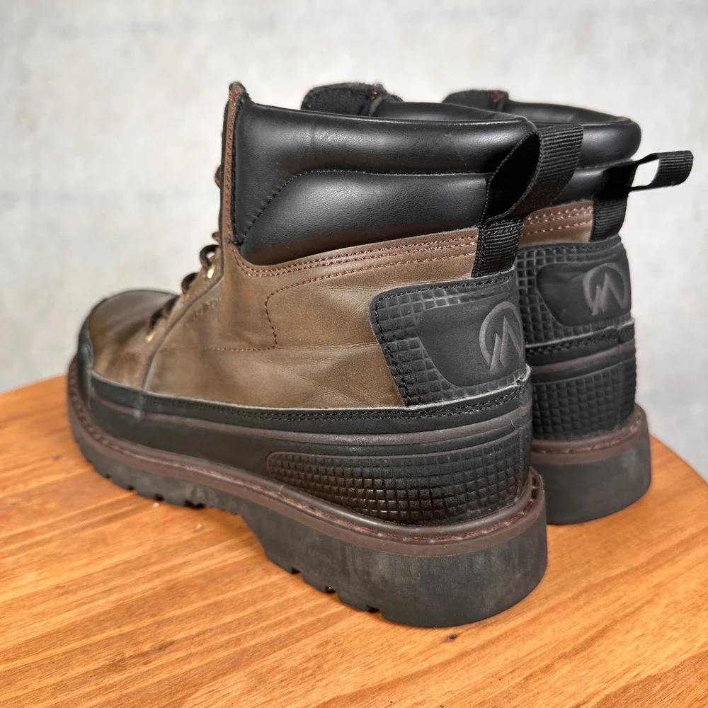 Nevados Work Steel Toe Boots Mens 10.5 Brown Black WKA42M0018 Good Condition
